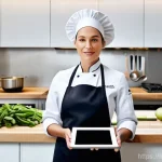 Home 16 조리 자격증 필기 시험 준비법 - **Prompt:** A professional French chef, a woman in her late 30s with a focused and confident express...