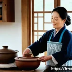 Home 12 한식조리사의 역할과 책임 - **Prompt for "Guardians of Traditions":** A warm and inviting image of an experienced Korean *ajumma...